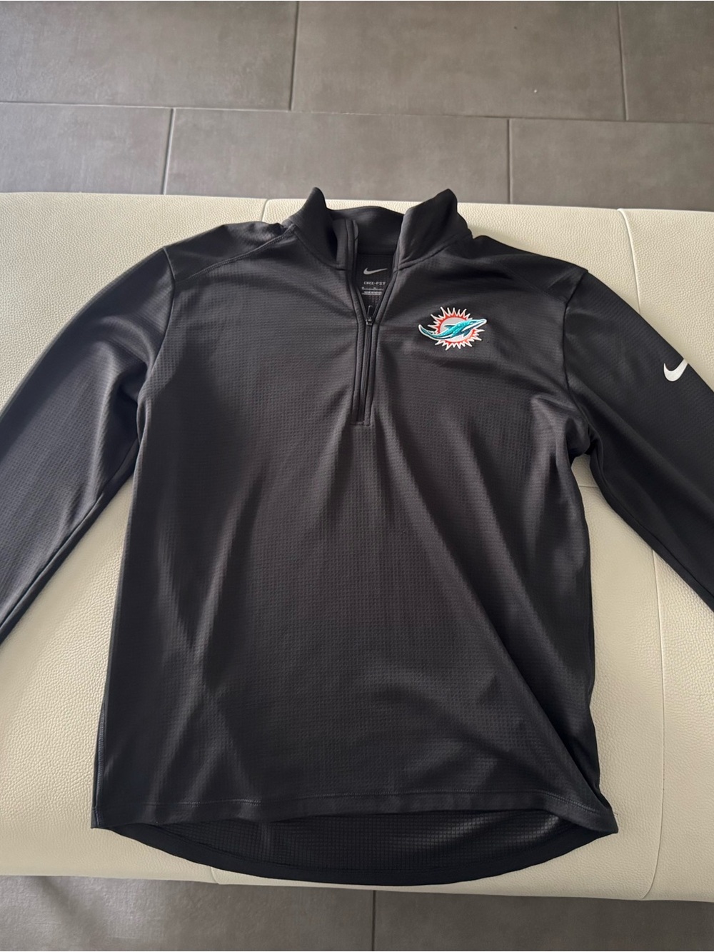 Nike Black Miami Dolphins Quarter-Zip Pullover
